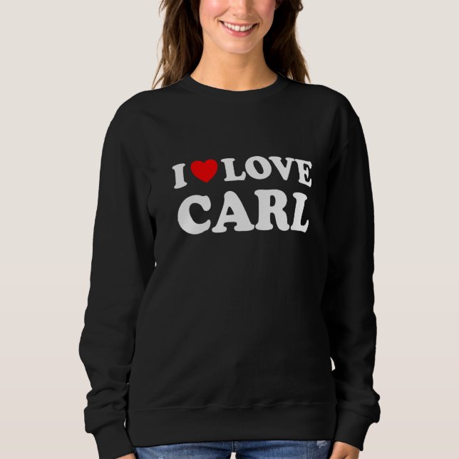 Sudadera Corazón Rojo Me Encanta Carl (Anverso)