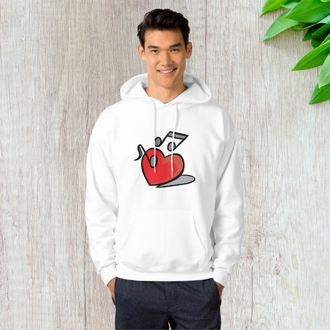 Sudadera Corazón Rojo Notas Musicales Cantando (Subido por el creador)