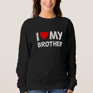 Sudadera Corazón rojo que amo a mi hermano