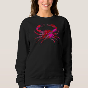 Sudadera Corazón Rojo Rosa Amor Mamá Mar Cangrejo Animal Ma