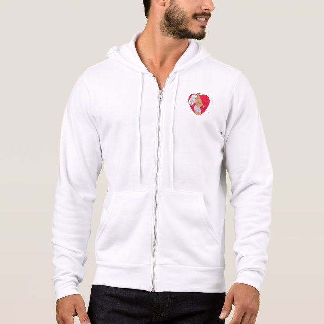 Sudadera Corazón romántico con un cupido inusual (Anverso)