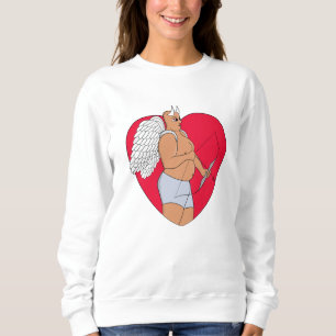 Sudadera Corazón romántico con un cupido inusual