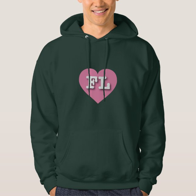Sudadera Corazón Rosa de Florida - Amo FL (Anverso)