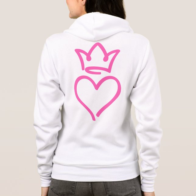 Sudadera Corazón rosa para la princesa (Reverso)