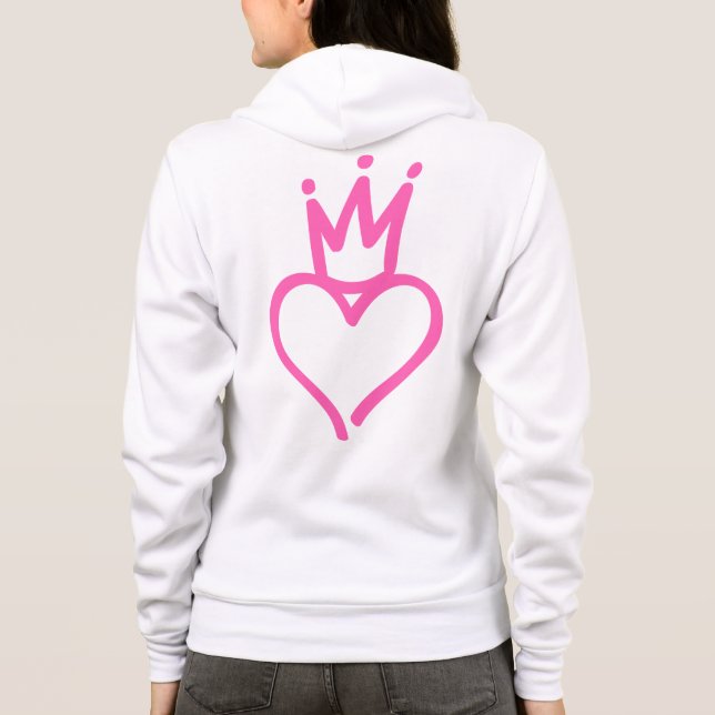 Sudadera Corazón rosa para la princesa (Reverso)