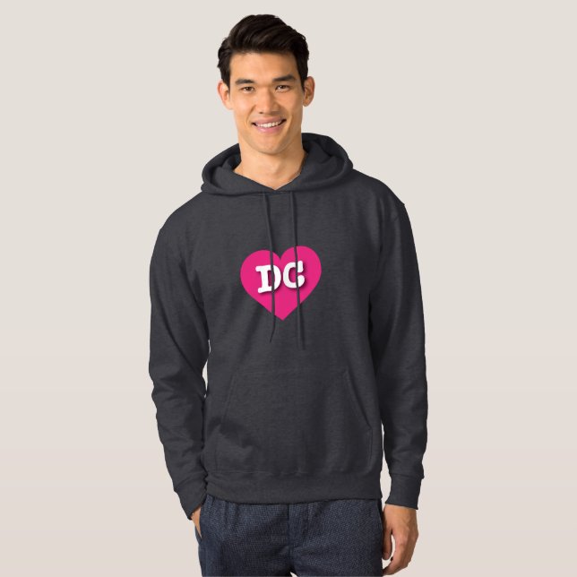 Sudadera Corazón rosado caliente DC - Amo DC (Anverso completo)