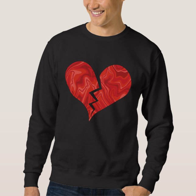 Sudadera Corazón roto abstracto (Anverso)