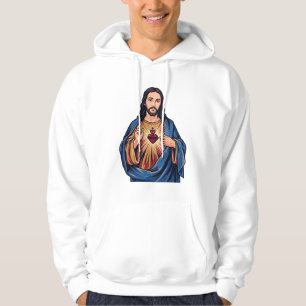 Sudadera Corazón Sagrado Grabado Antiguo Vector Religioso D