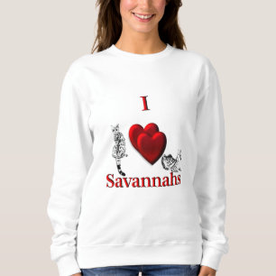 Sudadera Corazón Savannah Cat