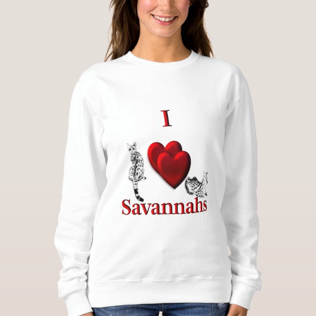 Sudadera Corazón Savannah Cat (Anverso)