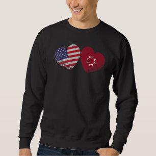 Sudadera Corazón Sioux Bandera Americana Heritag Familia Pa
