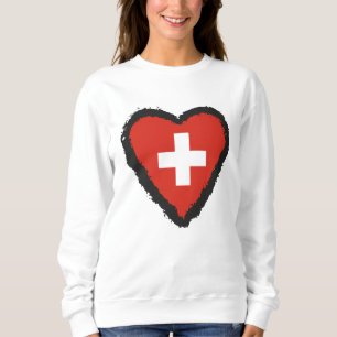 Sudadera Corazón suizo - Amo Suiza