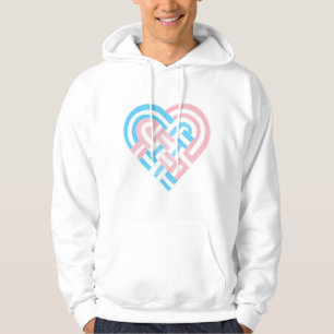 Sudadera Corazón tejido bandera de orgullo transgénero Tran