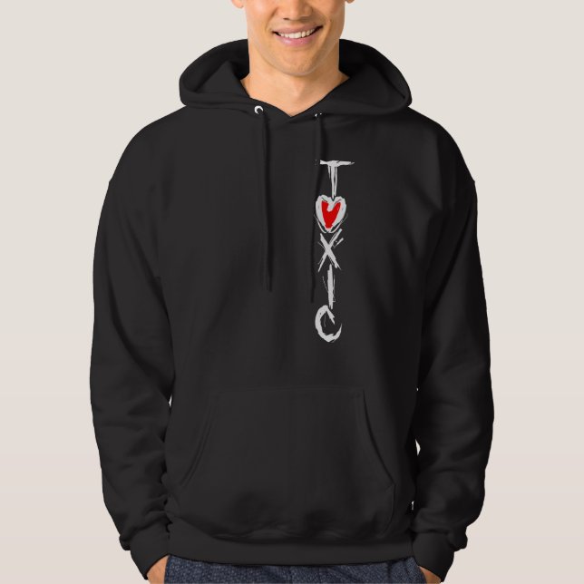 Sudadera Corazón Tóxico En Broche Flagrante Estilo Rojo (Anverso)