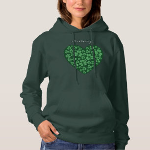 Sudadera corazón verde de Shamrock St Patrick's Day 