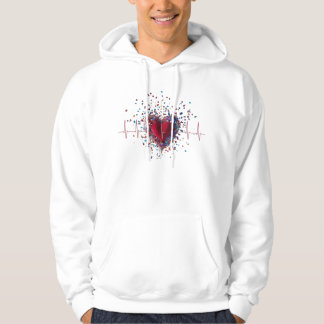 Sudadera Corazón Vibrante de Confeti Explosión Latido Adult