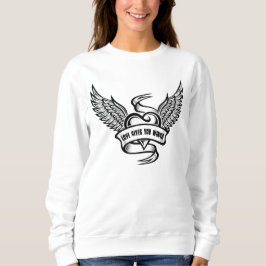 Sudadera Corazón Vintage Con Alas