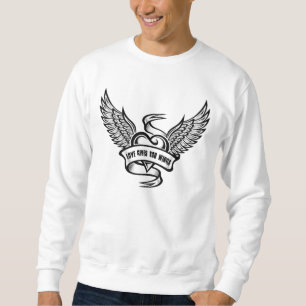 Sudadera Corazón Vintage Con Alas