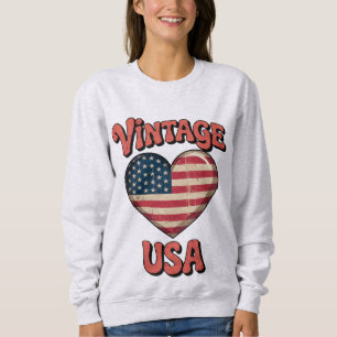 Sudadera corazón vintage usd femenino