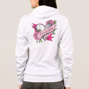 Sudadera Corazón y Rosas - Amo a mi soldado