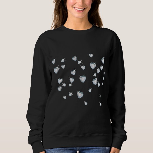 Sudadera Corazones Brillantes Diamantes (Anverso)
