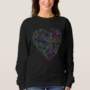 Sudadera Corazones cromáticos coloridos adoran la paz Bea p