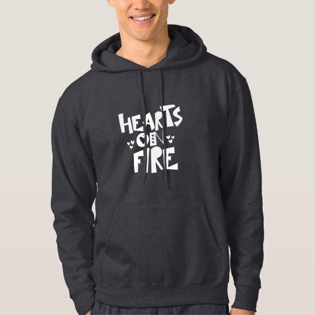 Sudadera Corazones de arte en llamas (Anverso)