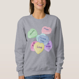 Sudadera Corazones de caramelo y texto