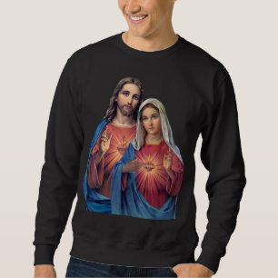 Sudadera Corazones de Jesús y María muy unidos