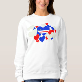 Sudadera Corazones de la bandera de Cabo Verde