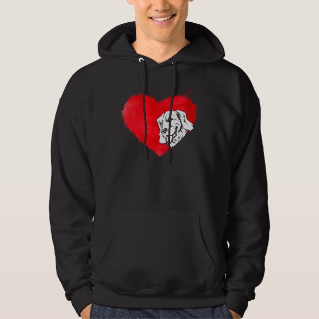 Sudadera Corazones de perro de recuperación dorada (Anverso)