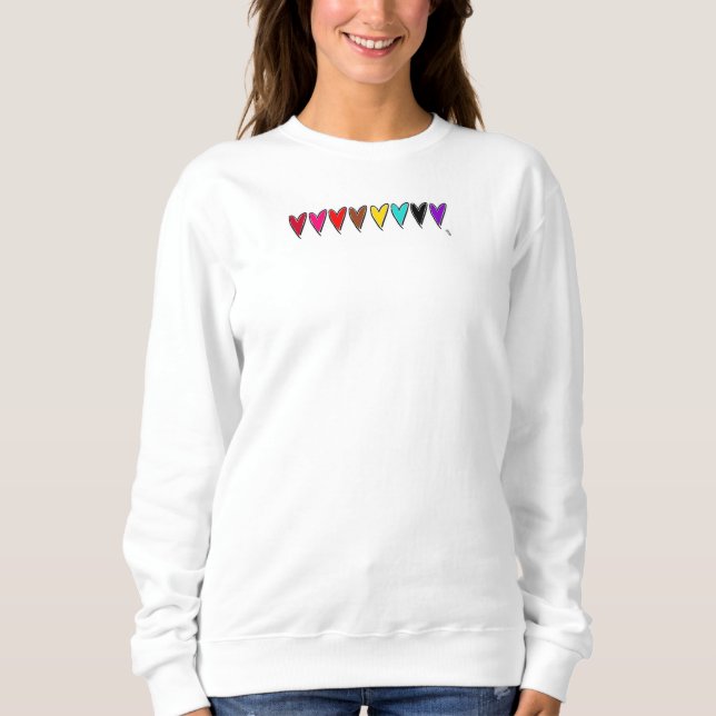 Sudadera Corazones del Orgullo LGBTQ (Anverso)