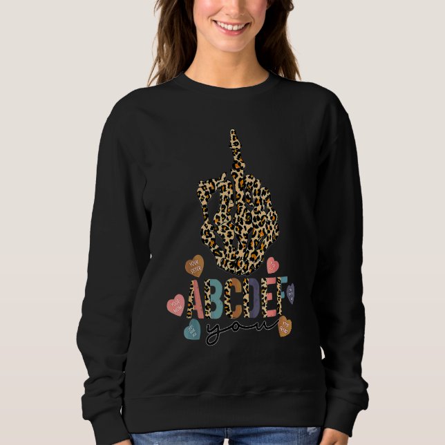 Sudadera Corazones Día de San Valentín divertidos cerca de  (Anverso)
