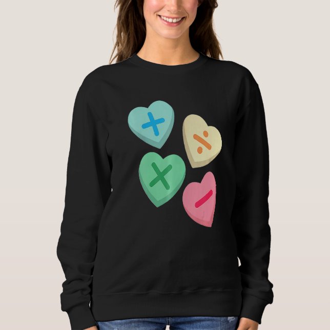 Sudadera Corazones el día de San Valentín Con Símbolos Mate (Anverso)