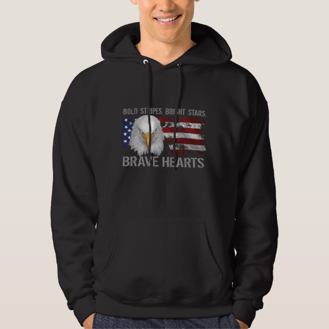 Sudadera Corazones estadounidenses valientes (Anverso)