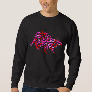 Sudadera Corazones retro Raccoon Animales Navidades de cump