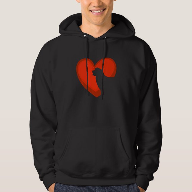 Sudadera Corazones ricas Perro de Terranova Perro de Valent (Anverso)