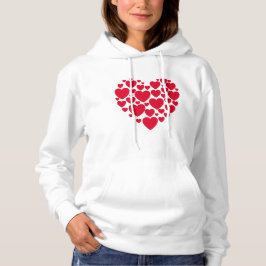Sudadera Corazones rojos, capucha