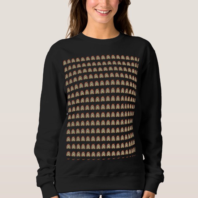 Sudadera Corbata con patrón de arcoíris boho (Anverso)