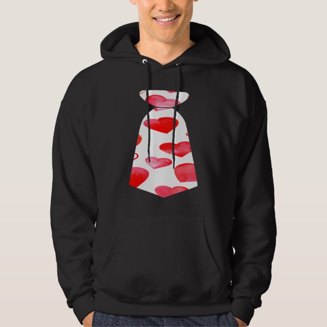 Sudadera Corbata de San Valentín Corazón Jóvenes Niños Niño (Anverso)