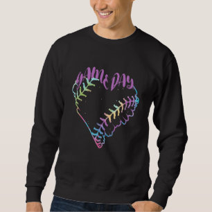 Sudadera Corbata del día del juego Dye Softbol Corazón Soft