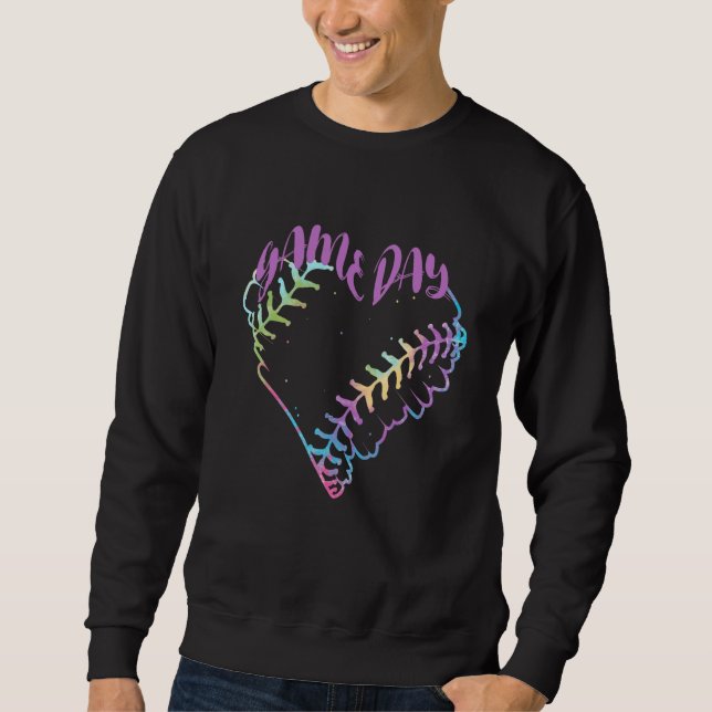 Sudadera Corbata del día del juego Dye Softbol Corazón Soft (Anverso)
