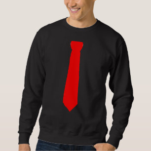 Sudadera Corbata Roja Diversión Novedosa Hombre