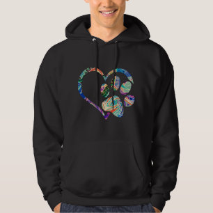 Sudadera Corbata Tinte Lluvia de Colores Huella de Perro Am
