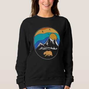 Sudadera Cordillera Ocaso Retro Oso Campamento
