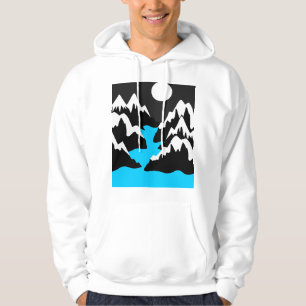 Sudadera Cordilleras montañosas con el caudal nocturno del