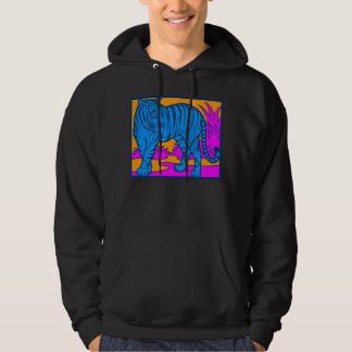SUDADERA COREY TIGER '80 RETRO JUNGLE TIGER SCAPE BLUE