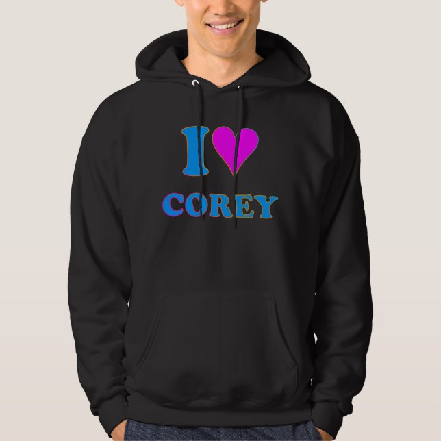 Sudadera COREY TIGER 80's RETRO I LOVE COREY (Anverso)