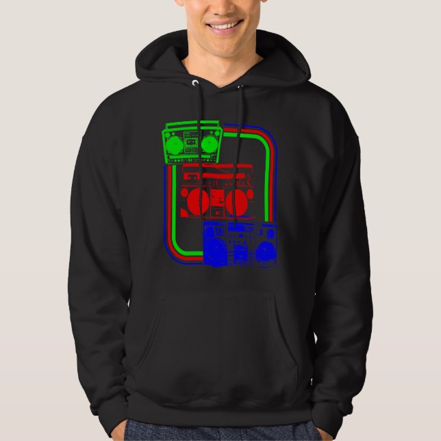 Sudadera Corey Tiger 80s Retro Radio Boombox (Anverso)
