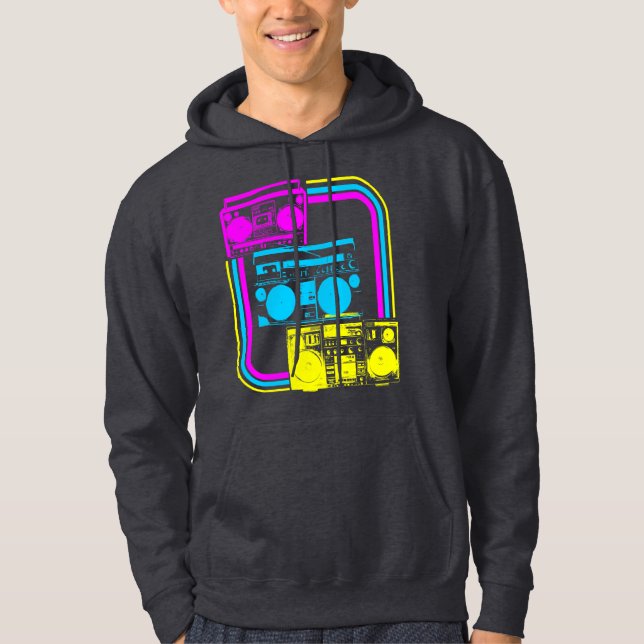 Sudadera Corey Tiger 80s Retro Radio Boombox (Anverso)